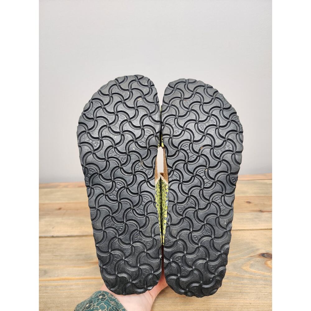 Birkenstock Papillio Navy & Chamomile Kaleidoscope Sydney Two Strap Slide L6 M4 - Picture 6 of 7